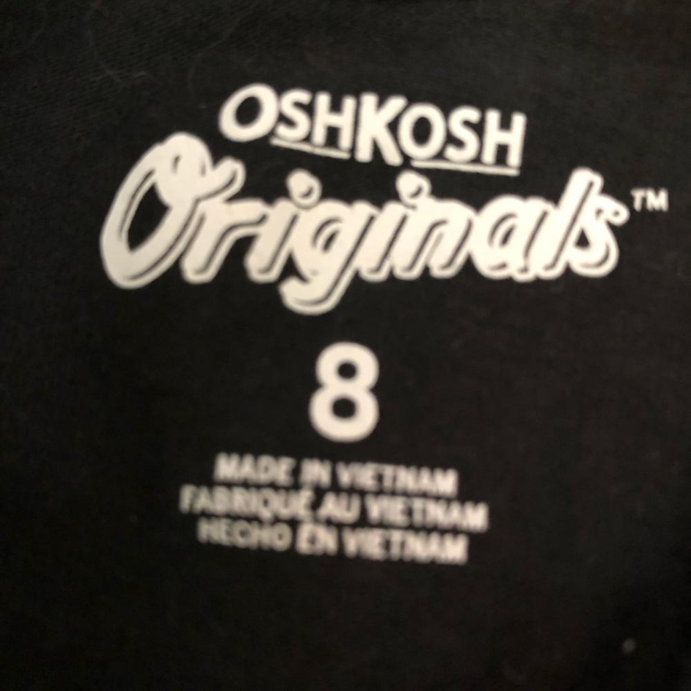 - OshKosh bundle 2 top Black, Red kids Long Sleeve Sz 7, 8. - Picture 2 of 5
